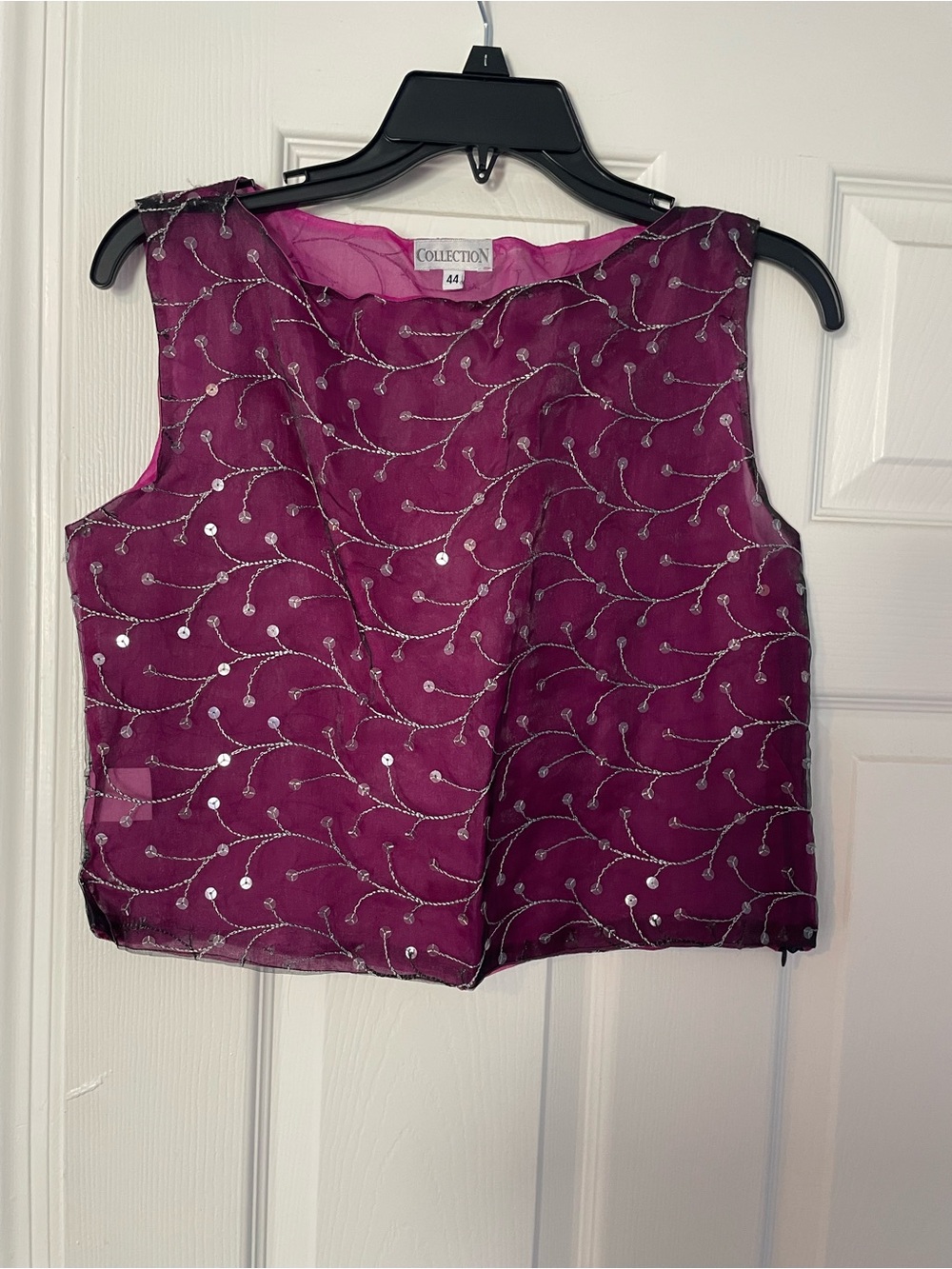 Silk sequin Y2K evening crop top M